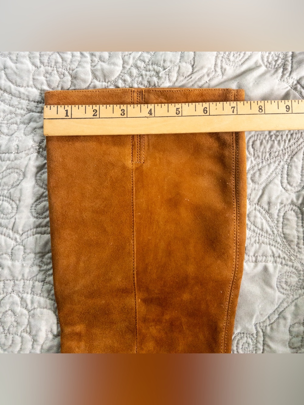 NWT NIB Dolce Vita Coop Tall Suede Boots Dark Saddle Brown Size 8 - Picture 11 of 14